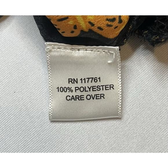 New Glory Women’s Long Sleeve Gold Chain Printed Smocked Waist Top Sz XL - Picture 3 of 8